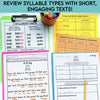 1st Grade Syllable Types Phonics Focused Review Reading Passages | Comprehension