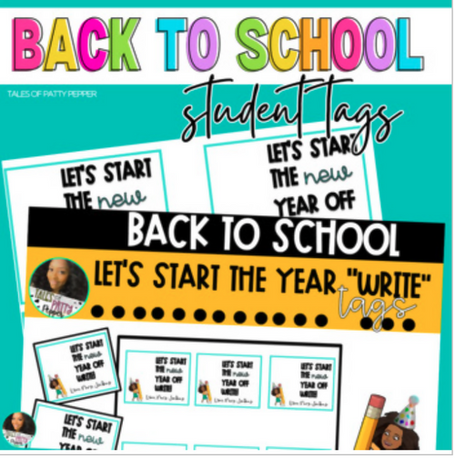 Back to School Student Tags by Tales of Patty Pepper