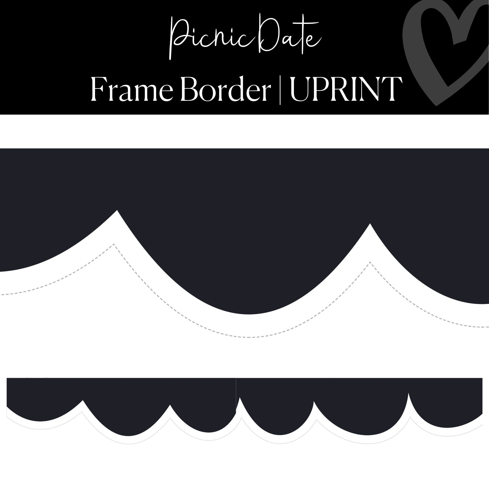 Printable Bulletin Board Paper Borders Retro Black & White