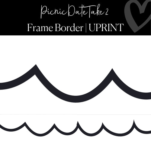 Digital Printable Classroom White and Black Frame Border by UPRINT