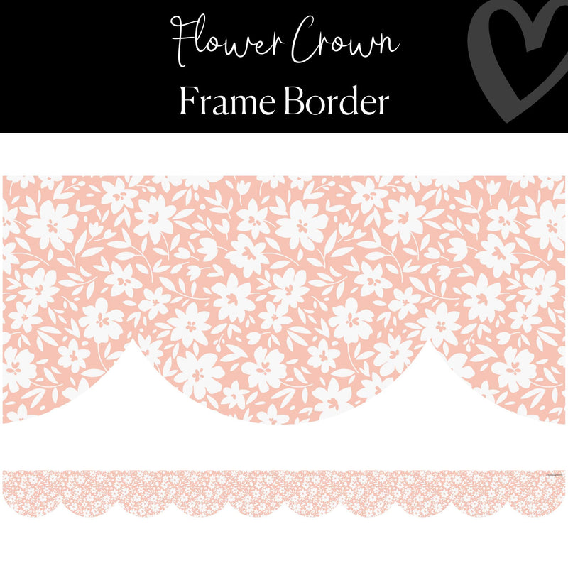 Pink Floral Bulletin Board Border Frame Border Groovy Classroom Decor by Flagship