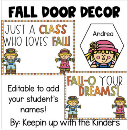 Fall Door Decor by Keeping Up with the Kinders
