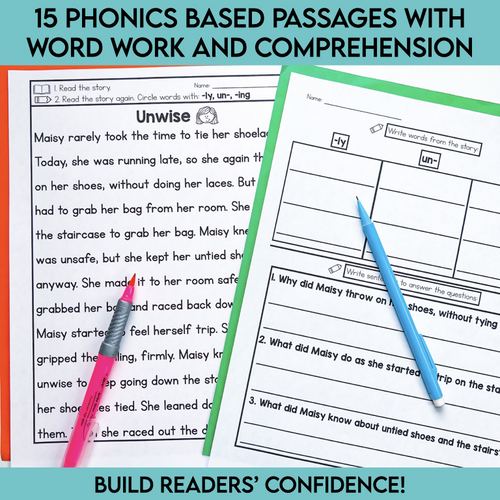 2nd and 3rd Grade Phonics Focused Review Passages | Printable Teacher Resources | Literacy with Aylin Claahsen