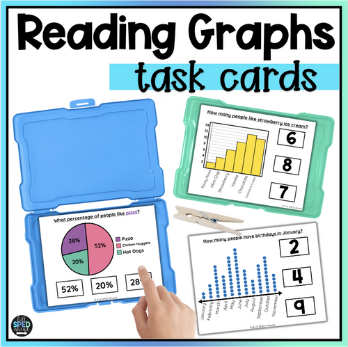 Indentification Reading Graphs Task Cards for Special Education by Full SPED Ahead