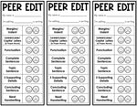 Peer Edit Writing Slips | Printable Classroom Resource | Miss West Best