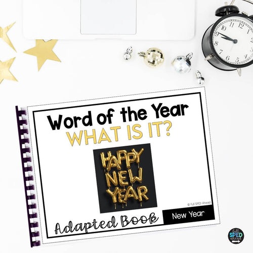 Happy New Years Word of the Year | Story Questions Activity | Special Education | Printable Teacher Resources | Full SPED Ahead