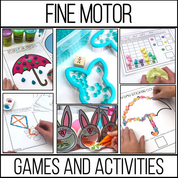 Morning Work Tubs Spring Fine Motor Bins Math and ELA Centers April | Printable Classroom Resource | Differentiated Kindergarten