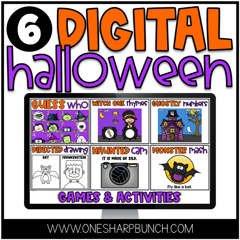 6 Digital Halloween Games and Actvities by One Sharp Bunch