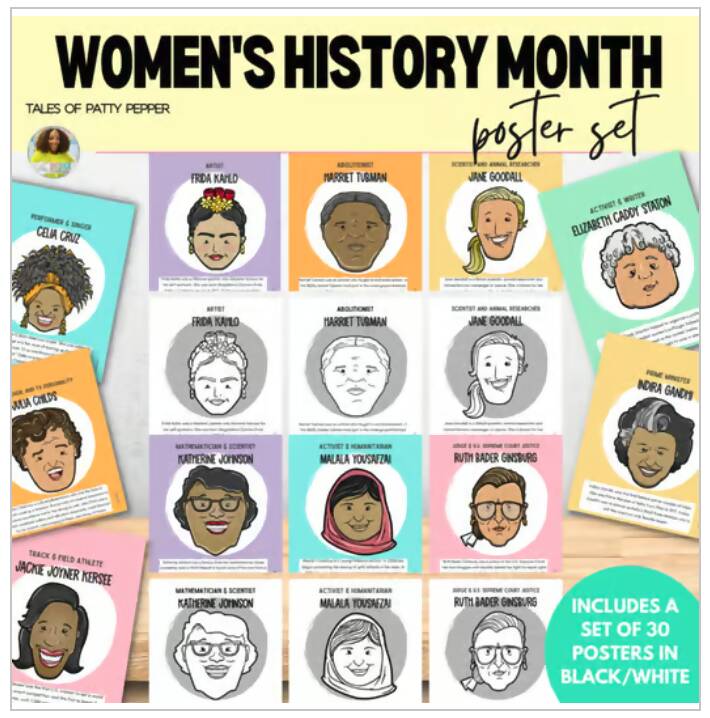 Women's History: Influential Leaders Poster Set