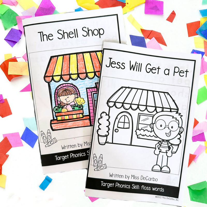 Decodable Books Floss Words and Suffixes Decode and Draw Series by Miss DeCarbo