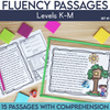Fluency Passages Levels K-M 15 Passages with Comprehension by Literacy with Aylin Claahsen