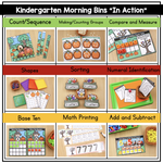 Kindergarten October Morning Bins | Printable Classroom Resource | The Moffatt Girls