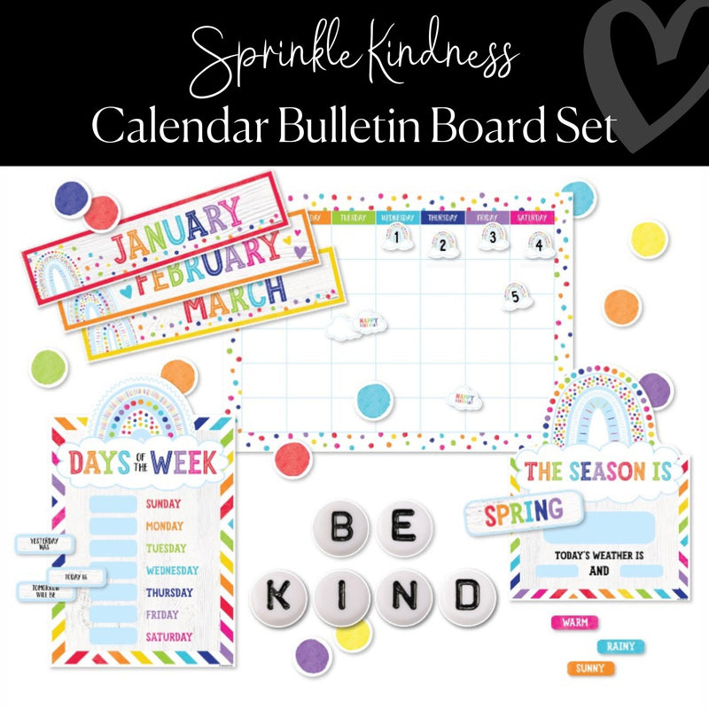 Sprinkle Kindness Calendar Bulletin Board Set  by ULitho