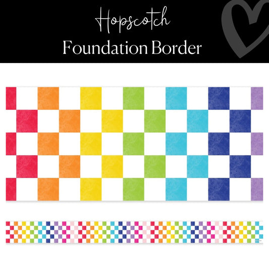 Rainbow Checkered Border Foundation Border Rainbow Classroom Decor by Flagship