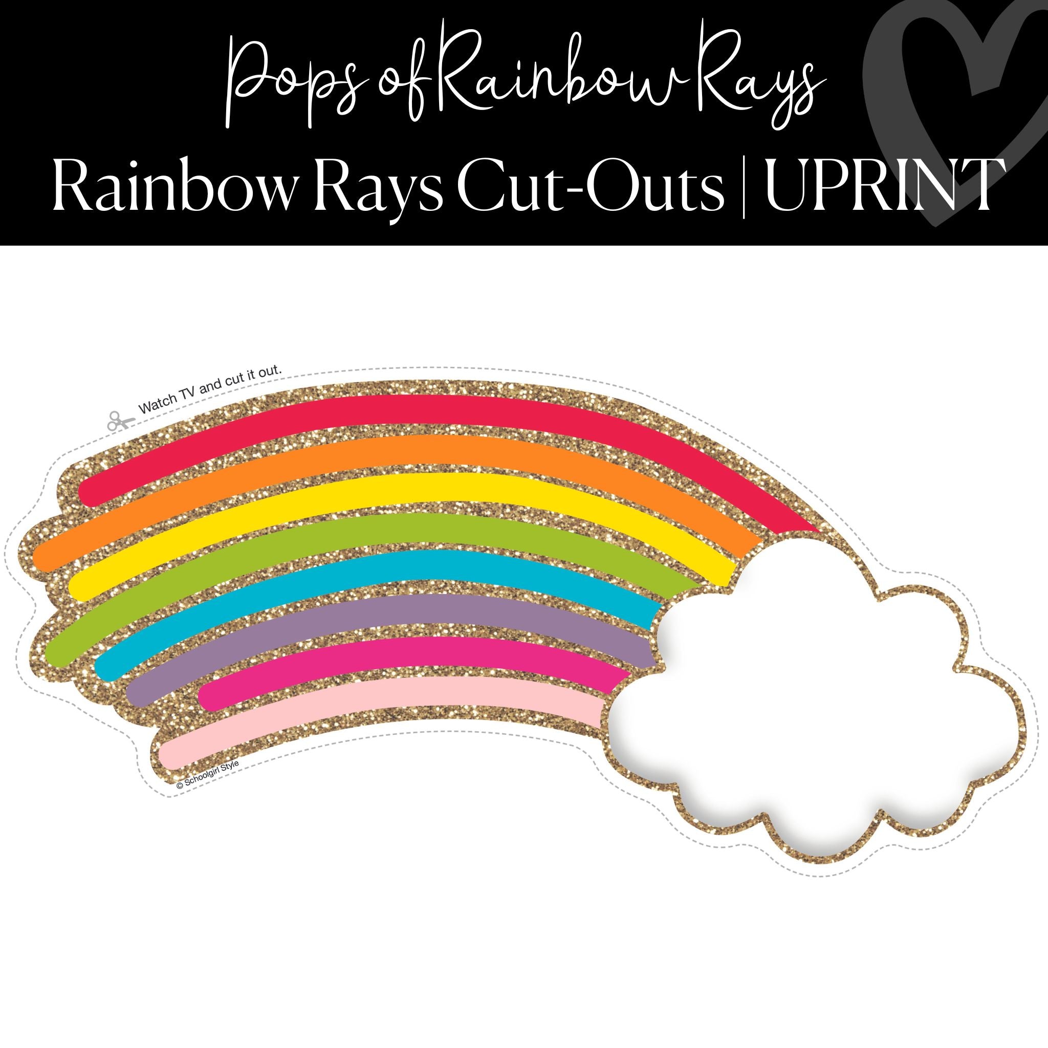 Puff Rainbow Rays Regular And Xl Cut-outs 