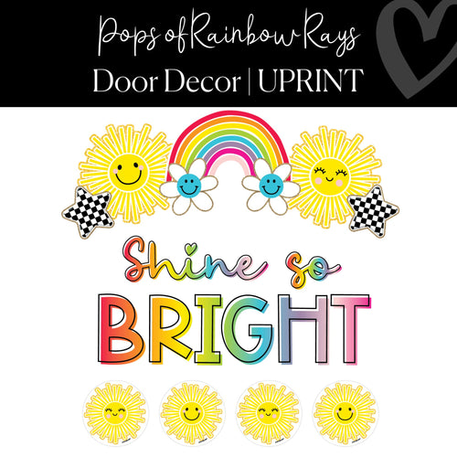 Printable Classroom Door Decor Rainbow Classroom Decor Sunshine Door Decor by UPRINT
