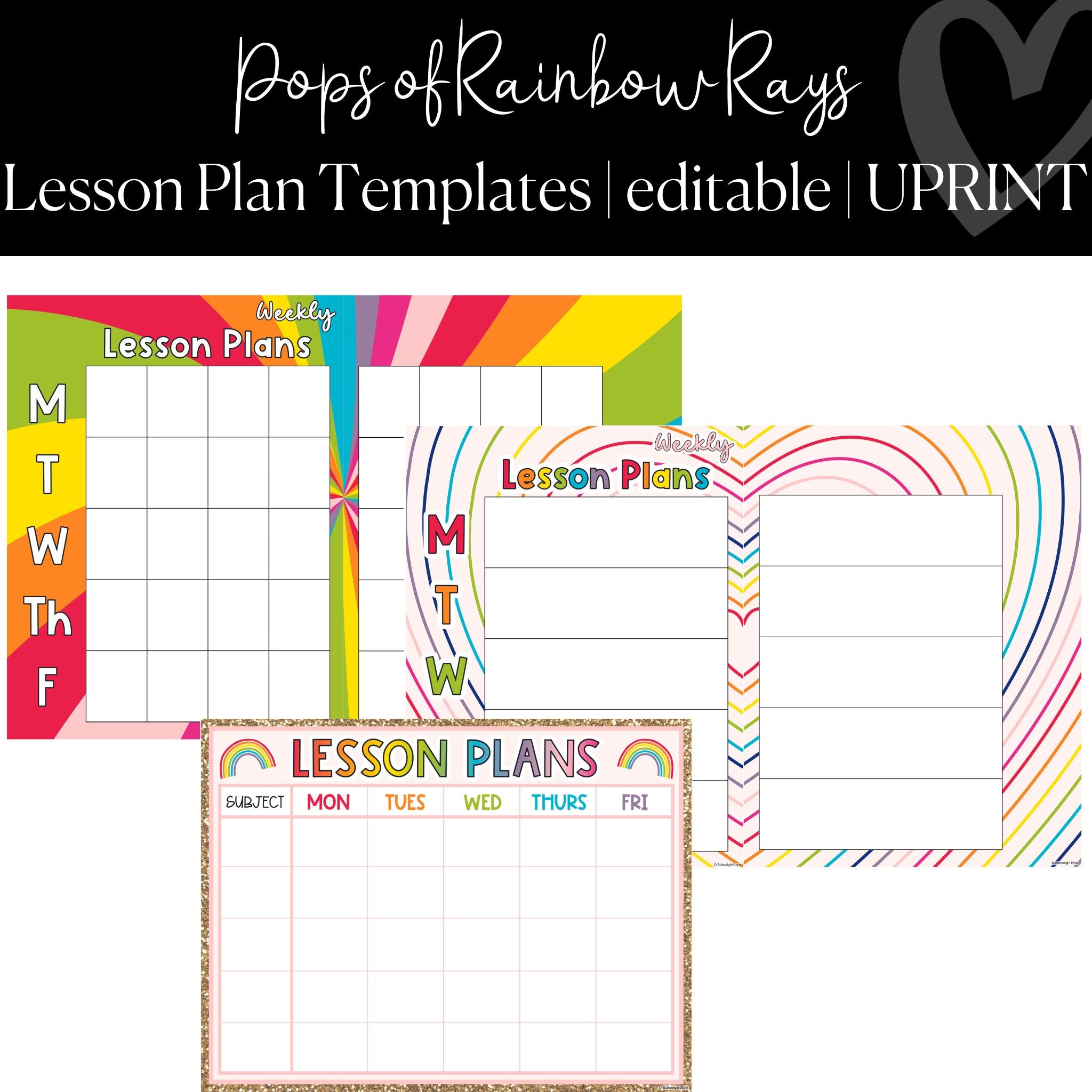 cute printable lesson planner