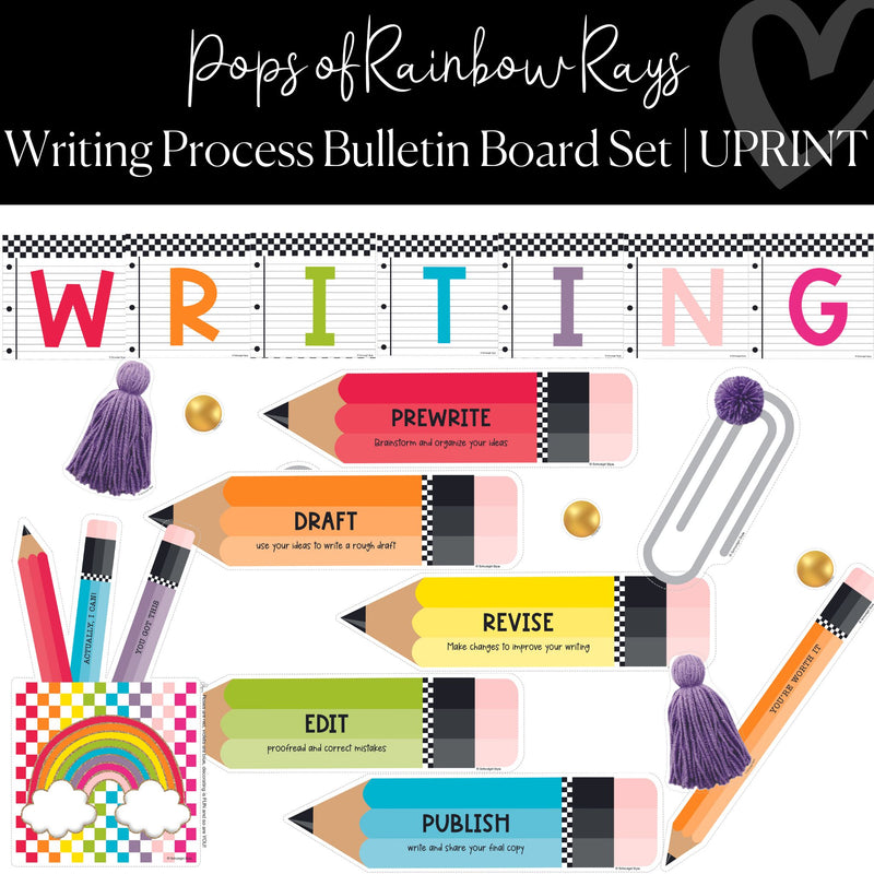 Pops of Rainbow Rays | UPRINT | Printable Classroom Decor Bundle | Rainbow and Retro Classroom Decor | Teacher Classroom Decor | Schoolgirl Style