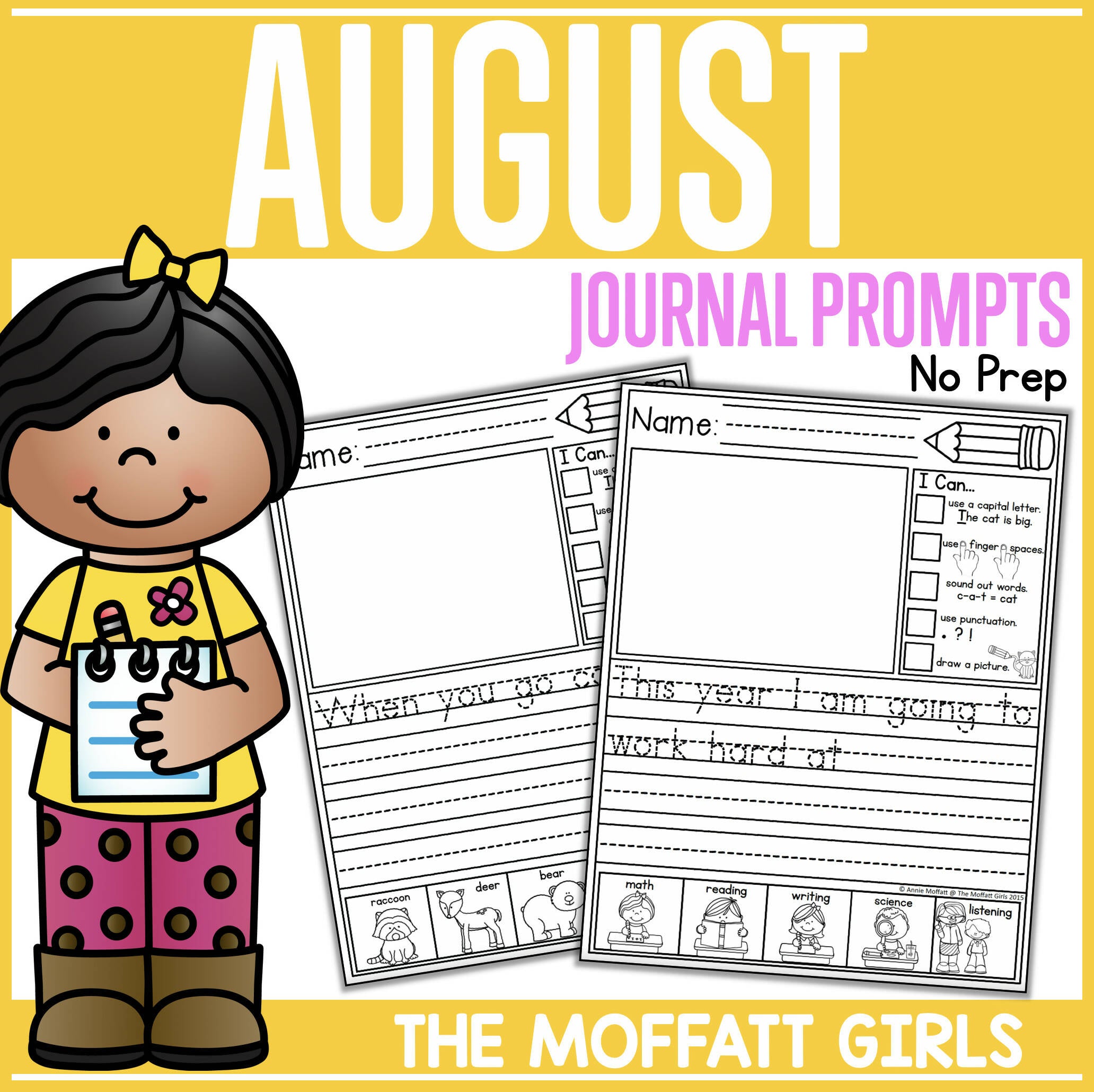 August Journal Prompts Annie Moffatt The Moffatt Girls