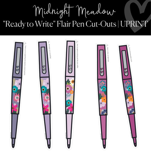 midnight meadow flair pen cut-outs