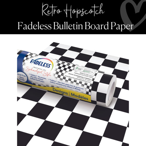 black and white checkered fadeless bulletin board paper