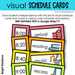 Visual Schedule Cards EDITABLE Classroom Management Daily Schedule | Printable Classroom Resource | Miss M's Reading Reading Resources 