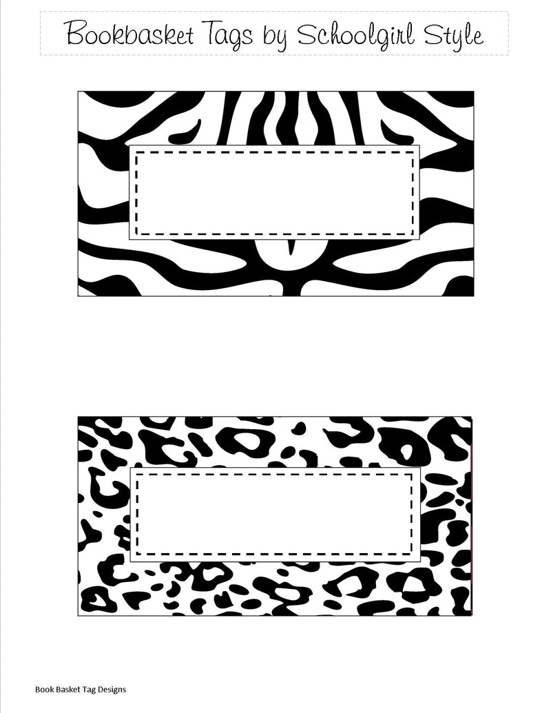 Book Basket Labels | Rock Star | Schoolgirl Style book-basket-labels-rock-star-schoolgirl-style