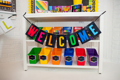 Welcome Banner Happy Rainbow by UPRINT