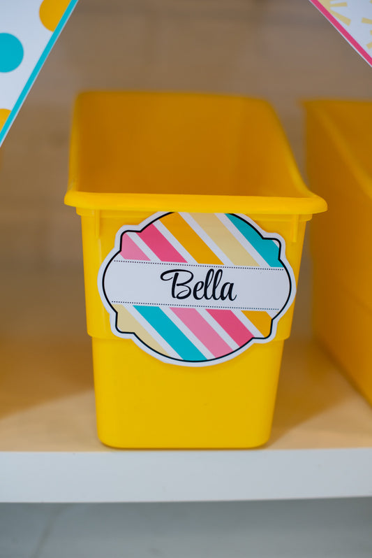 Fancy Labels | Hello! Sunshine Coral | UPRINT | Schoolgirl Style