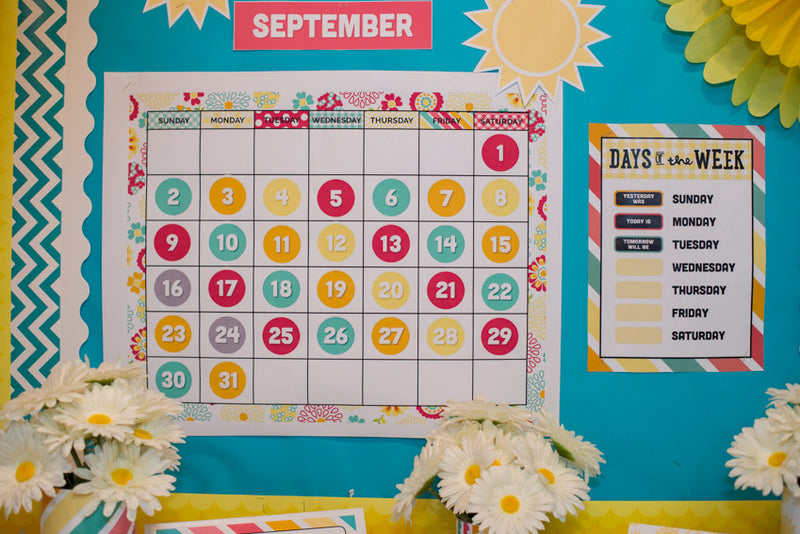 Calendar Set Hello! Sunshine Coral Schoolgirl Style