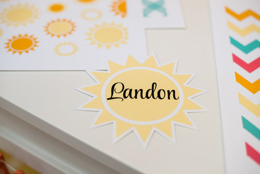 Sunshine Cut Outs | Hello! Sunshine Coral | UPRINT | Schoolgirl Style