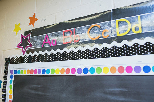 Rainbow Alphabet Line | Classroom Bulletin Board Set | Twinkle Twinkle You're a Star | Schoolgirl Style
