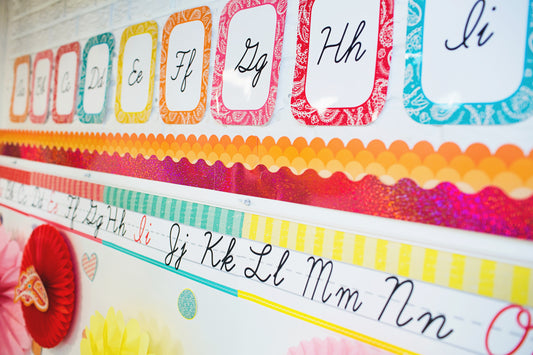 Schoolgirl Style - A Pop of Rainbows and Paisley! ZOOM Classroom Background