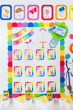 Schoolgirl Style - Hello Sunshine Rainbow Birthday Bulletin Board Set