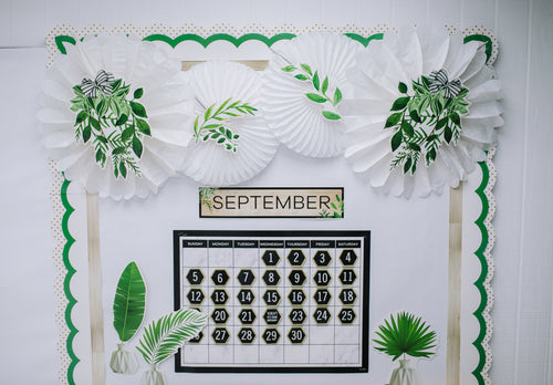 Calendar Bulletin Board Set | Simply Boho | UPRINT | Schoolgirl Style