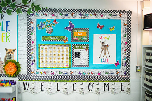 Welcome | Classroom | Bulletin Board Set | Woodland Whimsy | Schoolgirl Style