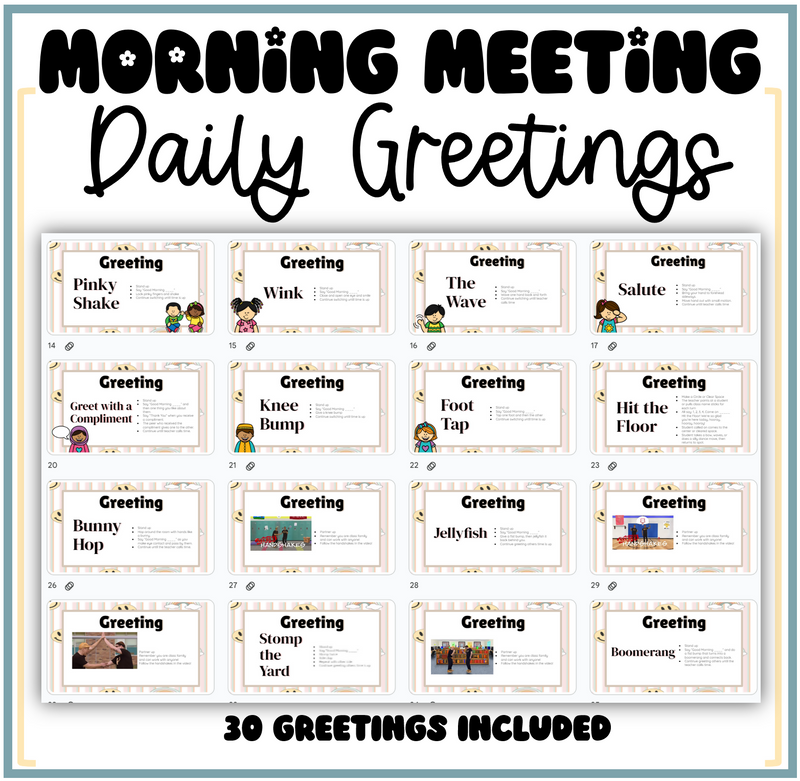 Morning Meeting Greeting Slides