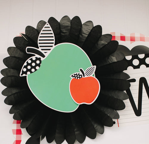 Apple | Classroom Cut-Outs | Black, White and Stylish Brights | Schoolgirl Style