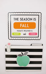 Calendar Bulletin Board Set | Black, White & Stylish Brights | UPRINT | Schoolgirl Style