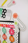 MINI Paperclip Cut-Outs Mini Poster Set | Black, White and Stylish Brights | UPRINT | Schoolgirl Style
