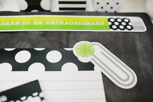 Mini Paperclip | Classroom Cutouts | Black, White and Stylish Brights | Schoolgirl Style
