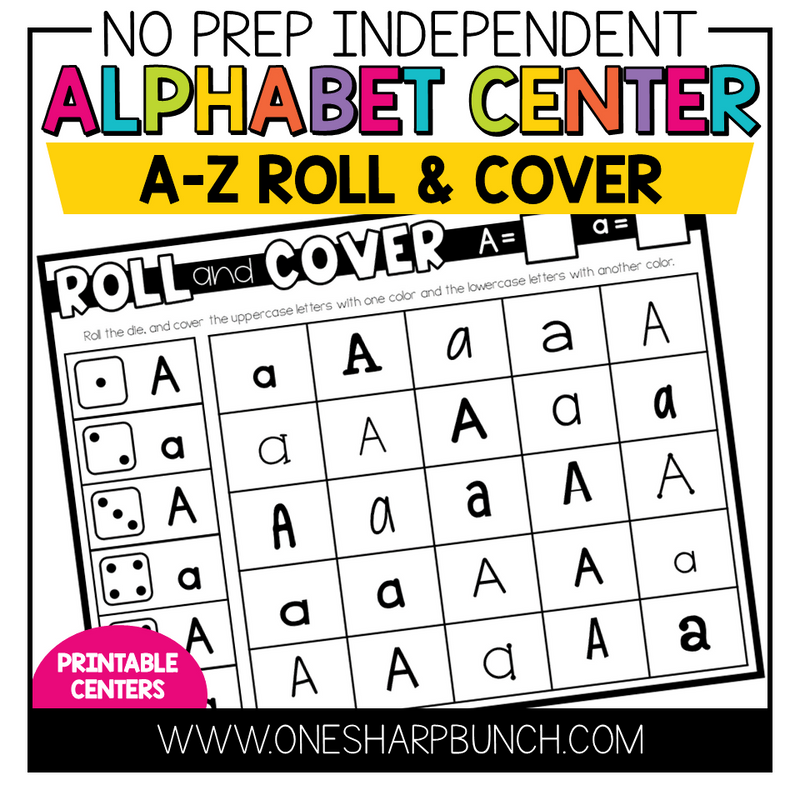 No Prep Independent Alphabet Center A-Z Roll and Cover by One Sharp Bunch