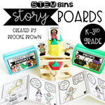STEM Bins Storyboards- Creative Wriing and Storytelling with STEM Bins K-3rd Grade by Brooke Brown Teach Outside the Box