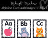 Printable Alphabet Poster with Images Classroom Decor Midnight Meadow by UPRINT