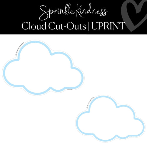 Printable Cloud Cut-Out Classroom Decor Regular and XL Classroom Cut-outs by UPRINT