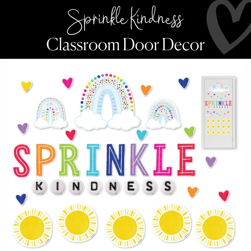 Classroom Door Decor Set Sprinkle Kindness Rainbow Classroom Decor by ULitho