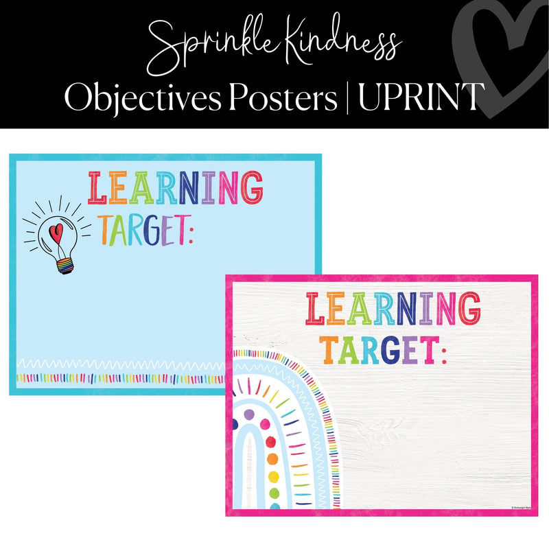 Printable Rainbow Objectives Classroom Managament Sprinkle Kindness by UPRINT