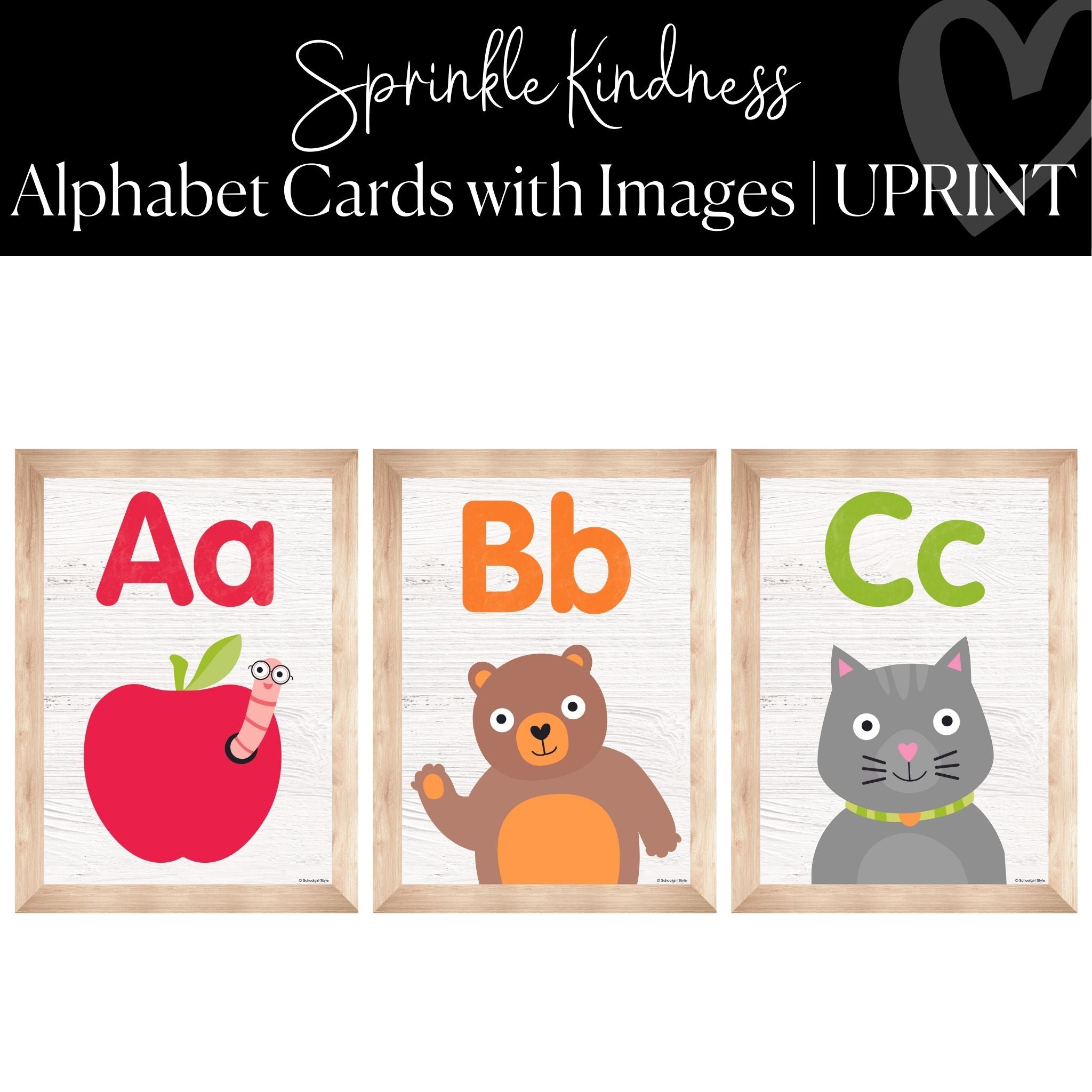 3 Inch Cardstock Paper Letters Full Alphabet 26 Lowercase 