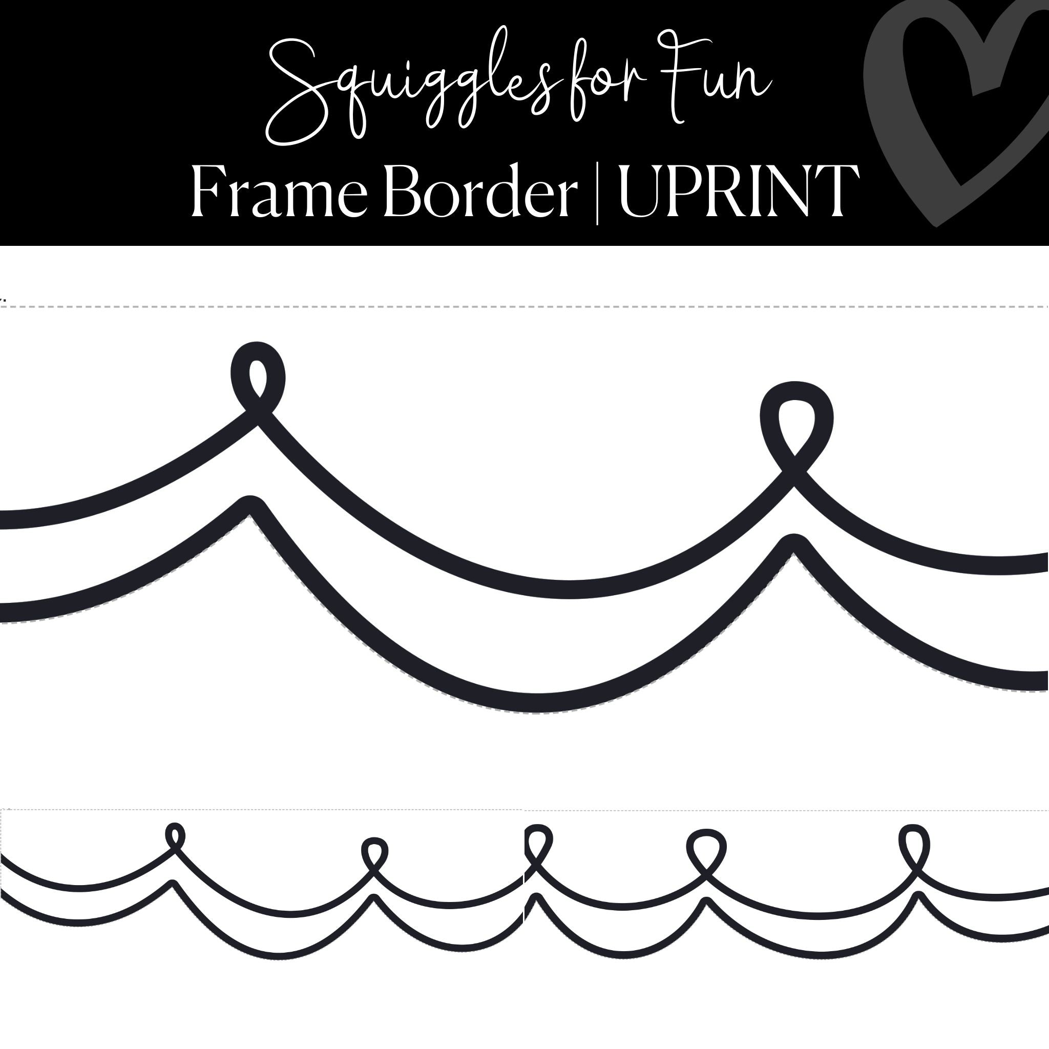 Border Line Inches Black Wavy Border Line