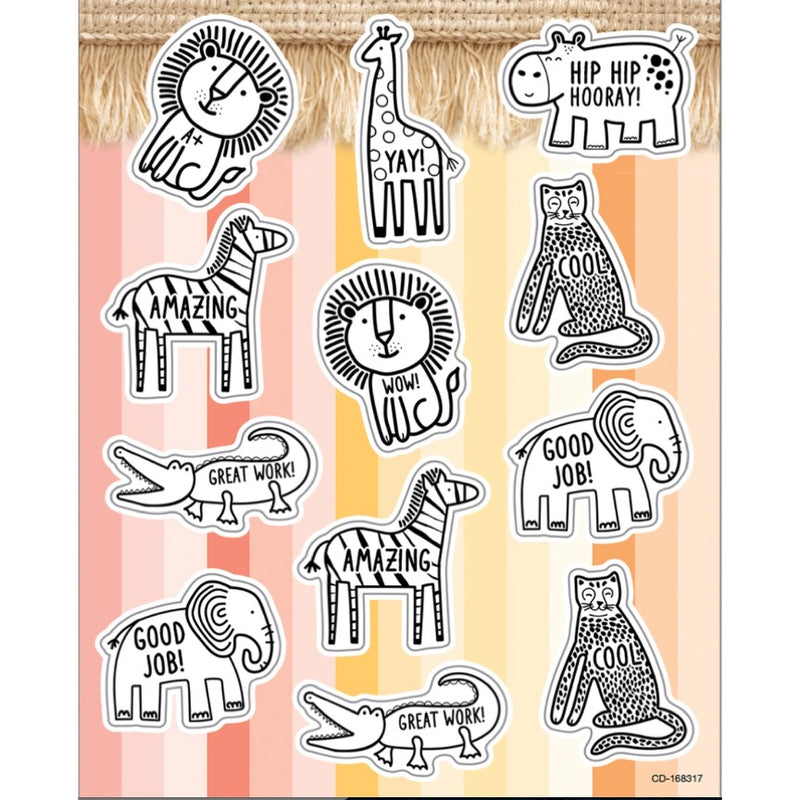 Simply Safari Animal Stickers by CDE